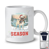 Personalized Custom Name This The Season; Joyful Christmas Santa Pug Hunting Hunter T-Shirt