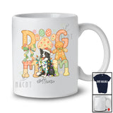 Personalized Custom Name Dog Mom; Lovely Christmas Santa Border Collie Owner Bow Gingerbread T-Shirt