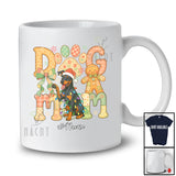 Personalized Custom Name Dog Mom; Lovely Christmas Santa Dobermanns Owner Bow Gingerbread T-Shirt