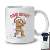 Personalized Custom Name Ohh Snap; Amusing Christmas Gingerbread Playing Baseball Player T-Shirt