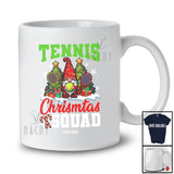 Personalized Custom Name Tennis Christmas Squad; Awesome X-mas Tree Gnome Sport Player T-Shirt