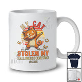 Personalized Custom Name Cat Stolen My Halloween Costume; Creepy Vintage Retro Dabbing T-Shirt