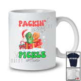 Personalized Custom Name Packin' A Big Pickle; Sarcastic Christmas Pickle In Package Box Gingerbread T-Shirt