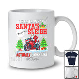 Personalized Custom Name What Santa's Sleigh Look Like; Joyful Christmas Motorbike Riding Biker T-Shirt