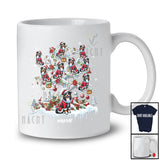 Personalized Custom Name Australian Shepherd Santa On Christmas Tree; Lovely Winter Family T-Shirt