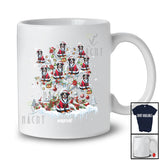 Personalized Custom Name Bernese Mountain Santa On Christmas Tree Snow; Lovely Winter Family T-Shirt