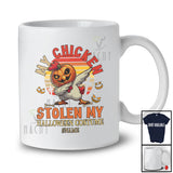 Personalized Custom Name Chicken Stolen My Halloween Costume; Creepy Vintage Retro Dabbing T-Shirt