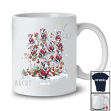 Personalized Custom Name Bull Terrier Santa On Christmas Tree Snow; Lovely Winter Family T-Shirt