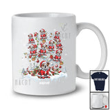 Personalized Custom Name Bulldog Santa On Christmas Tree Snow; Lovely Winter Family T-Shirt