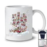 Personalized Custom Name Corgi Santa On Christmas Tree Snow; Lovely Winter Family T-Shirt