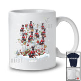 Personalized Custom Name Dobermanns Santa On Christmas Tree Snow; Lovely Winter Family T-Shirt