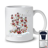 Personalized Custom Name Entlebucher Mountain Santa On Christmas Tree; Lovely Winter Family T-Shirt