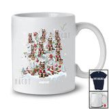 Personalized Custom Name German Shepherd Santa On Christmas Tree Snow; Lovely Winter Family T-Shirt