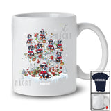 Personalized Custom Name Greater Swiss Mountain Santa On Christmas Tree; Lovely Winter Family T-Shirt