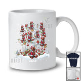 Personalized Custom Name Irish Setter Santa On Christmas Tree Snow; Lovely Winter Family T-Shirt