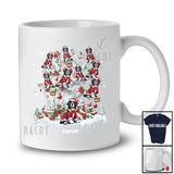 Personalized Custom Name Landseers Santa On Christmas Tree Snow; Lovely Winter Family T-Shirt