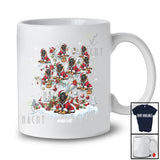 Personalized Custom Name Leonberger Santa On Christmas Tree Snow; Lovely Winter Family T-Shirt