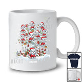 Personalized Custom Name Maltipoos Santa On Christmas Tree Snow; Lovely Winter Family T-Shirt