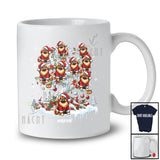 Personalized Custom Name Pekingese Santa On Christmas Tree Snow; Lovely Winter Family T-Shirt