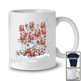 Personalized Custom Name Pit Bull Santa On Christmas Tree Snow; Lovely Winter Family T-Shirt