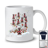 Personalized Custom Name Rottweiler Santa On Christmas Tree Snow; Lovely Winter Family T-Shirt