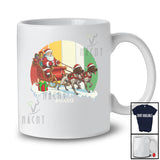 Personalized Custom Name Santa Sleigh German Shorthaired Pointer; Awesome Christmas Retro T-Shirt