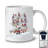 Personalized Custom Name Schnauzer Santa On Christmas Tree Snow; Lovely Winter Family T-Shirt