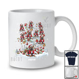 Personalized Custom Name Shar Pei Santa On Christmas Tree Snow; Lovely Winter Family T-Shirt