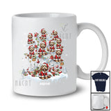 Personalized Custom Name Sproodle Santa On Christmas Tree Snow; Lovely Winter Family T-Shirt