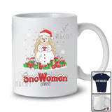 Personalized Custom Name SnoWomen; Lovely Christmas Santa Women Girl Snowman; Family T-Shirt