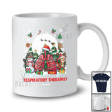 Personalized Custom Name Respiratory Therapist; Joyful Christmas Reindeer Snowman; Proud Jobs T-Shirt