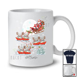 Personalized Custom Name Santa Sleigh Cruise Ship Reindeer; Amazing Christmas Moon Family Group T-Shirt