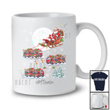 Personalized Custom Name Santa Sleigh Fire Truck Reindeer; Joyful Christmas Moon Driver T-Shirt