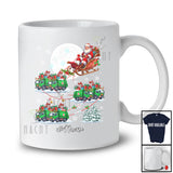 Personalized Custom Name Santa Sleigh Garbage Truck Reindeer; Joyful Christmas Moon Driver T-Shirt