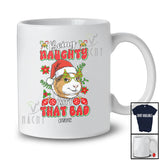 Personalized Custom Name Being Naughty Isn't That Bad; Joyful Christmas Santa Guinea Pig Face T-Shirt