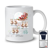 Personalized Custom Name Santa Sleigh Sheep Reindeer; Lovely Christmas Moon Farmer Farm T-Shirt