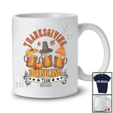 Personalized Custom Name Thanksgiving Drinking Team; Cheerful Three Beer Glasses; Drunker T-Shirt