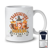 Personalized Custom Name Thanksgiving Drinking Team; Cheerful Three Coffee Glasses; Drunker T-Shirt