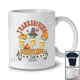 Personalized Custom Name Thanksgiving Drinking Team; Cheerful Three Tequila Glasses; Drunker T-Shirt