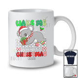 Personalized Custom Name Wake Me When It's Christmas; Lovely Santa Koala Bear Sleepy Animal T-Shirt