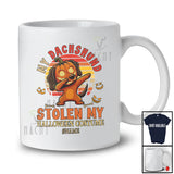 Personalized Custom Name Dachshund Stolen My Halloween Costume; Creepy Vintage Retro Dabbing T-Shirt