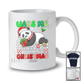 Personalized Custom Name Wake Me When It's Christmas; Lovely Santa Panda Sleepy Animal T-Shirt