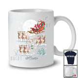 Personalized Custom Name Santa Sleigh Labrador Retriever; Lovely Christmas Snow Moon T-Shirt