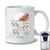 Personalized Custom Name Santa Sleigh Poodle Reindeer; Lovely Christmas Snow Moon T-Shirt