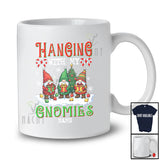 Personalized Custom Name Hanging With My Gnomies; Fantastic Christmas Snow Three Gnomes T-Shirt