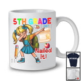 5th Grade Nailed It, Colorful Graduation Last Day Of School Dabbing Girls, Student Group T-Shirt