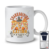 Personalized Custom Name Thanksgiving Eating Team; Humorous Fall Three Pilgrim Pizza; Family T-Shirt