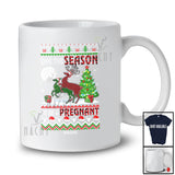 Personalized Custom Name This Season To Be A Pregnant; Joyful Christmas Sweater Plaid Reindeer T-Shirt