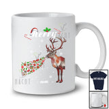 Personalized Merry; Humorous Merry Christmas Plaid Half Reindeer; Custom Name Couple Family T-Shirt