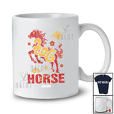 Personalized Custom Name 2026 Horse; Happy Lunar New Year Horse Flowers; Family T-Shirt